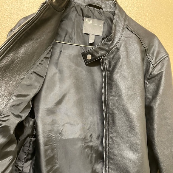 ASOS Leather Racer Jacket - Picture 4 of 7